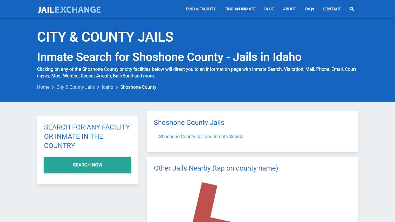 Inmate Search for Shoshone County | Jails in Idaho - Jail Exchange